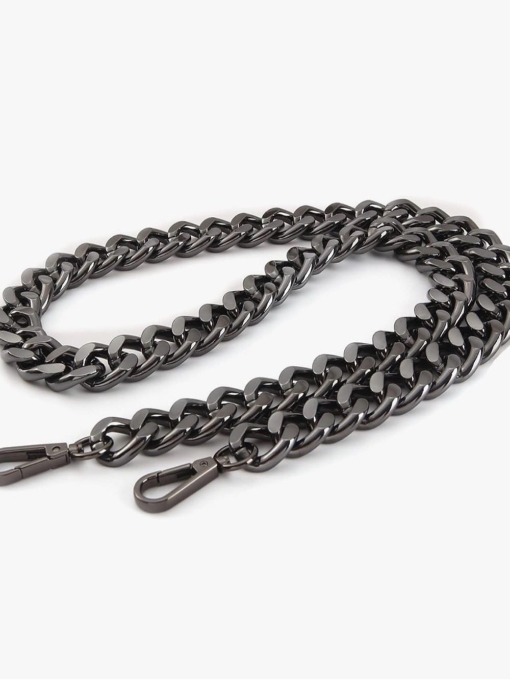 Chunky Gunmetal Chain Strap 42”